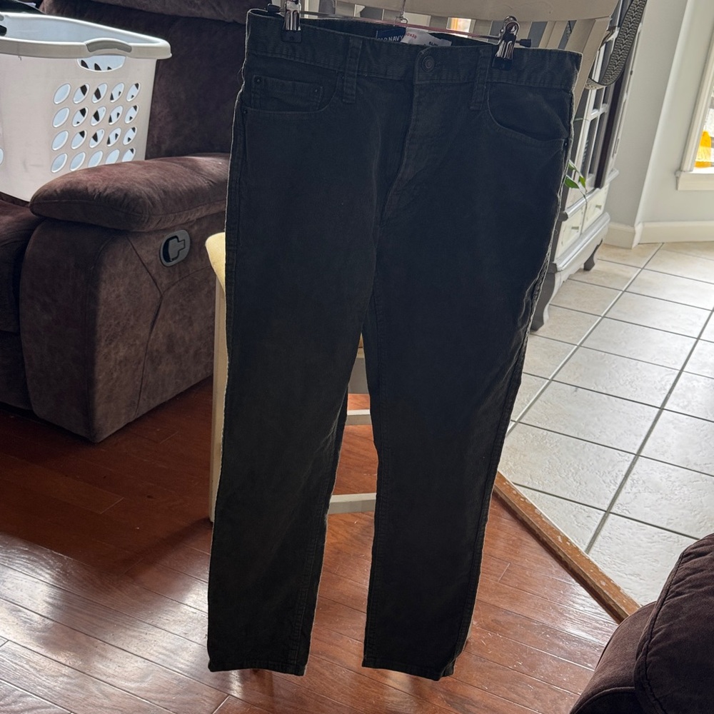 Men's Stylish Black Corduroy Trousers